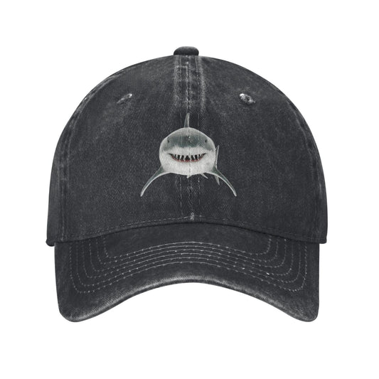 Shark Print Printed unisex baseball cap adjustable cap outdoor sun hats trucker hat
