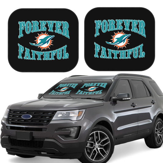 Miami Dolphins Car front windshield sunshade UV resistant sunshade foldable