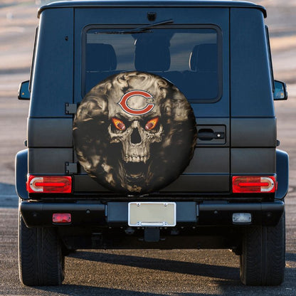 Chicago Bears print Skull print car tire cover tire dust cover