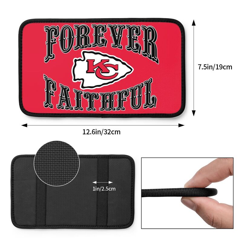 Kansas City Chiefs Print car armrest box cover armrest protective cover