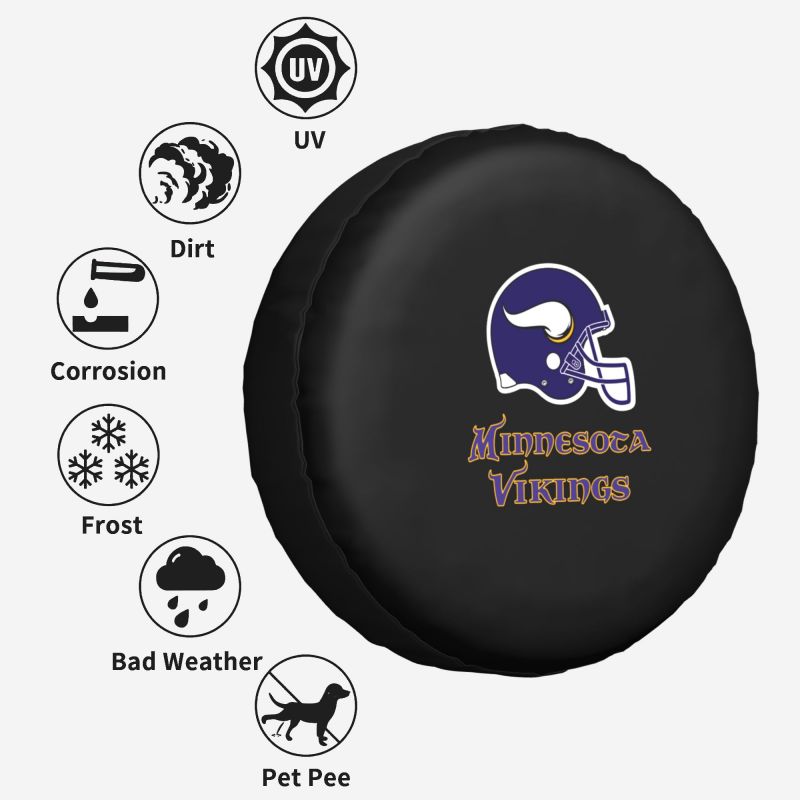 Minnesota Vikings3  Car tire protection cover spare tire waterproof and dustproof cover