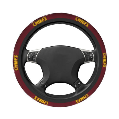 Kansas City Chiefs Printed elastic steering wheel cover anti slip breathable