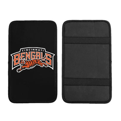 Car armrest box pad Cincinnati Bengals Printed central armrest box pad protective pad