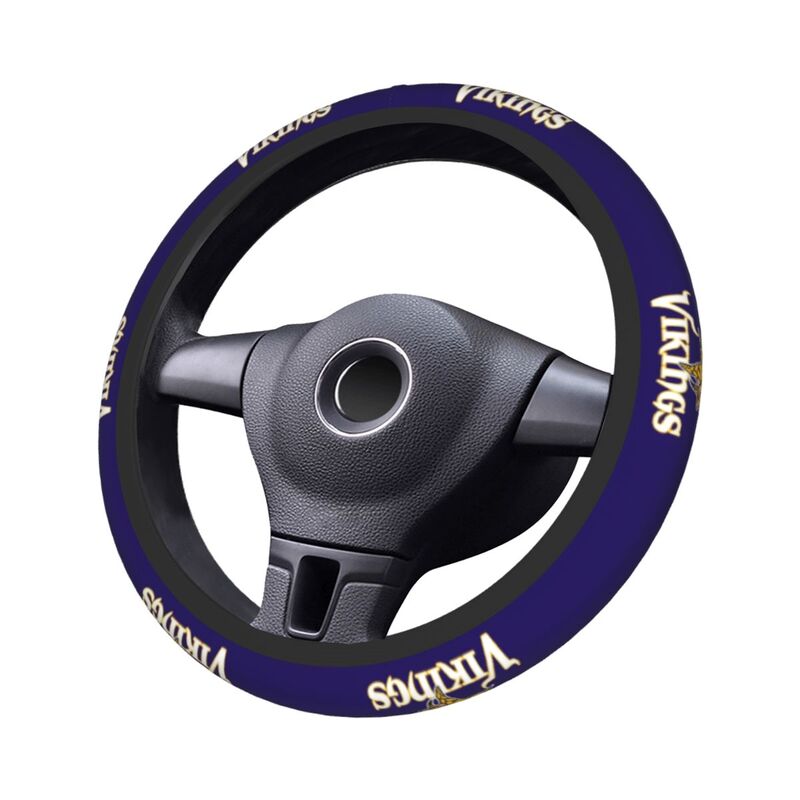 Minnesota Vikings Printed breathable elastic steering wheel protective cover