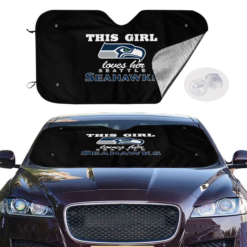 Seattle Seahawks Printing multi size car front windshield sunshade car windshield sunshade