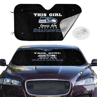 Seattle Seahawks Printing multi size car front windshield sunshade car windshield sunshade