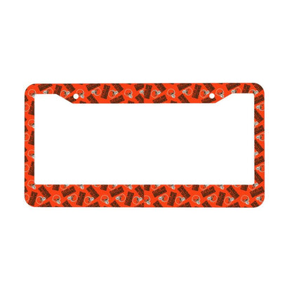 Cleveland Browns Print front rear license plate holder circular hole license plate holder (one pair)