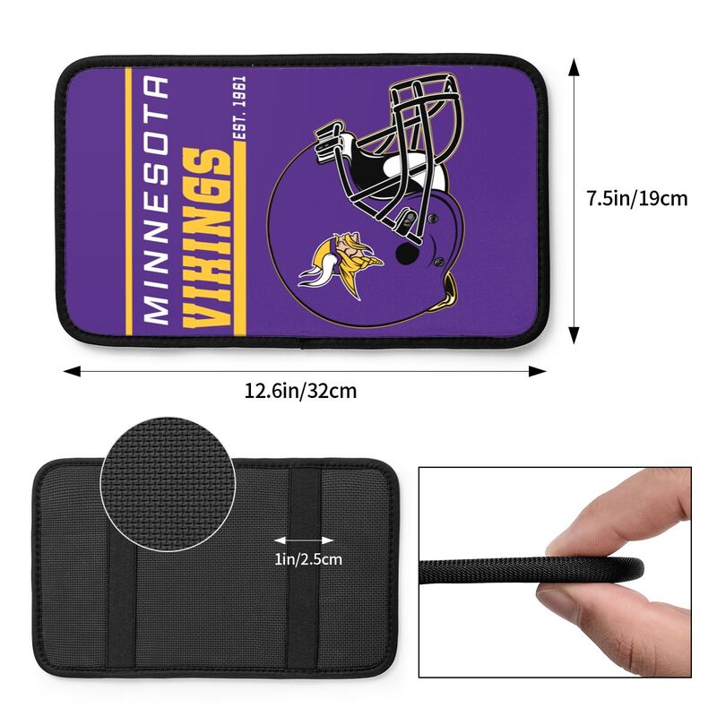 Minnesota Vikings Print car armrest box cushion armrest protective cover