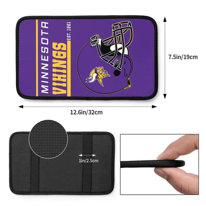 Minnesota Vikings Print car armrest box cushion armrest protective cover