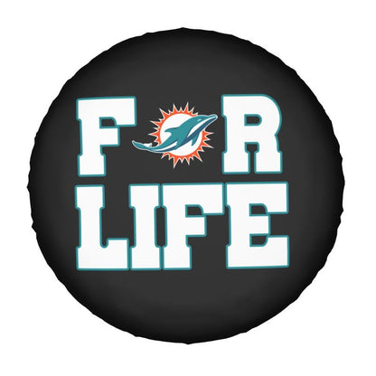 Miami Dolphins Printing tire protection cover car spare tire dust protection cover