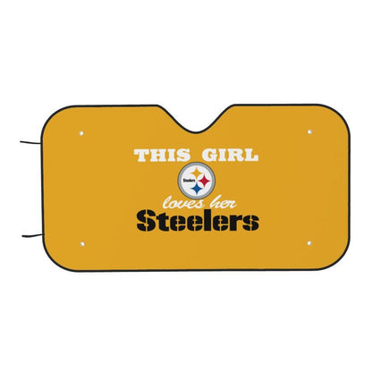 Pittsburgh Steelers Printing multi size car front windshield sunshade car windshield sunshade