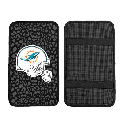 Miami Dolphins 2 print Car handrail box cushion Personalized car armrest cover