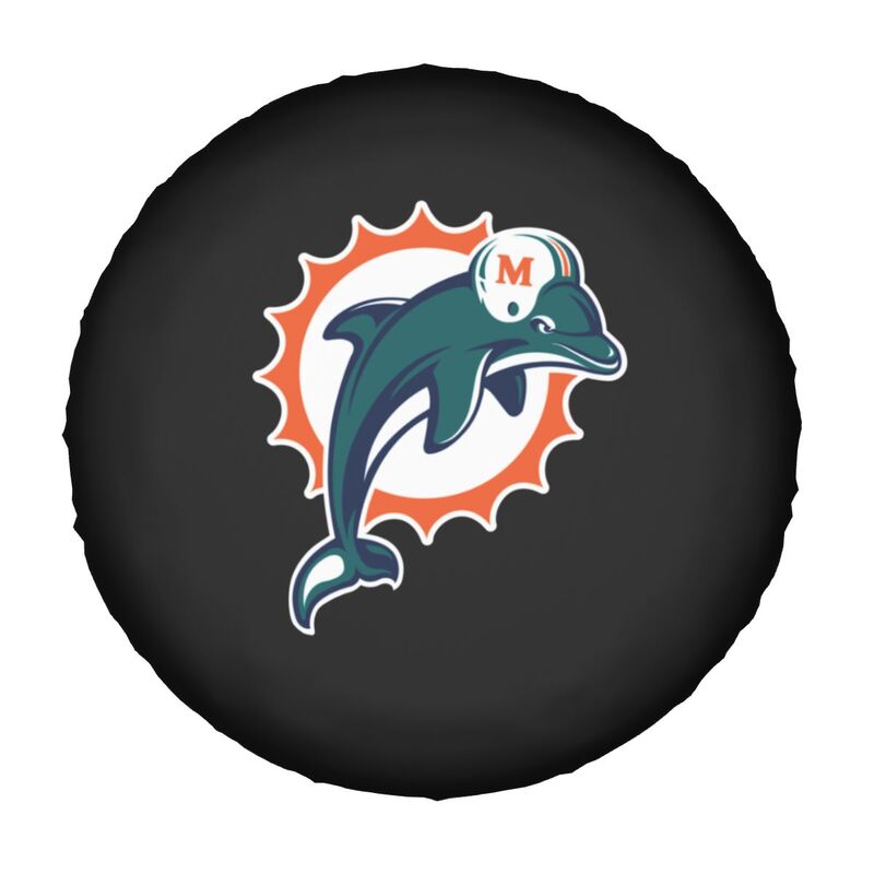 Miami Dolphins Printing tire protection cover car sun protection tire protection covers