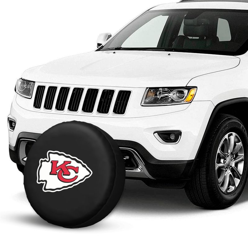Kansas City Chiefs Car tire protection cover spare tire waterproof and dustproof cover