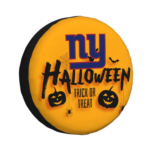 New York Giants print wheel dust cover Halloween pumpkin lantern printed car tire cover