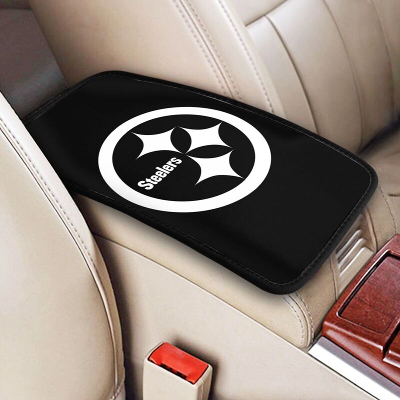 Car armrest box pad Pittsburgh Steelers 4 Printed central armrest box cushion protective pad