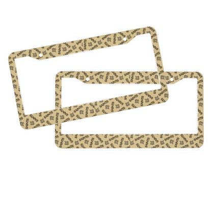 New Orleans Saints Print front rear license plate holder circular hole license plate holder (one pair)