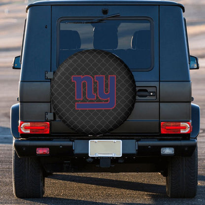 New York Giants Grid background car tire waterproof dustproof protective cover