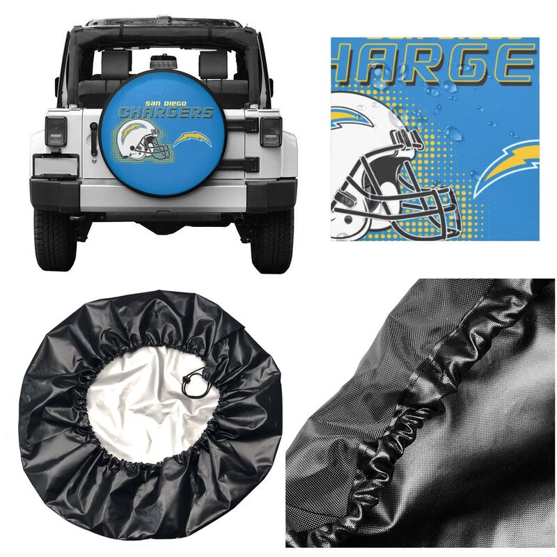 San Diego Chargers Print car tire protection cover car spare tire dust protection covers