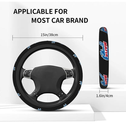 Buffalo Bills 1 Printed breathable anti slip cover elastic steering wheel cover