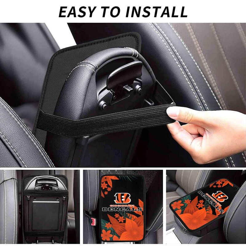 Cincinnati Bengals Car armrest box protective cover car center console armrest pad
