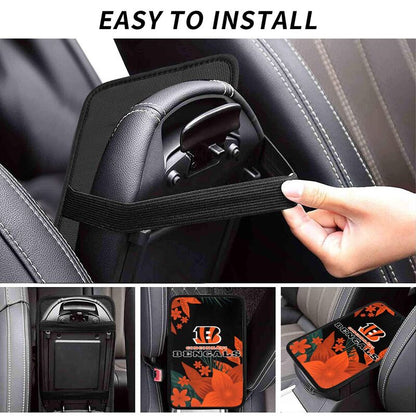 Cincinnati Bengals Car armrest box protective cover car center console armrest pad
