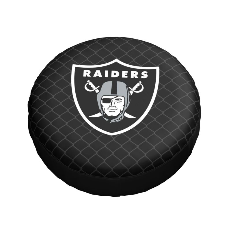 Las Vegas Raiders Grid background car tire waterproof dustproof protective cover