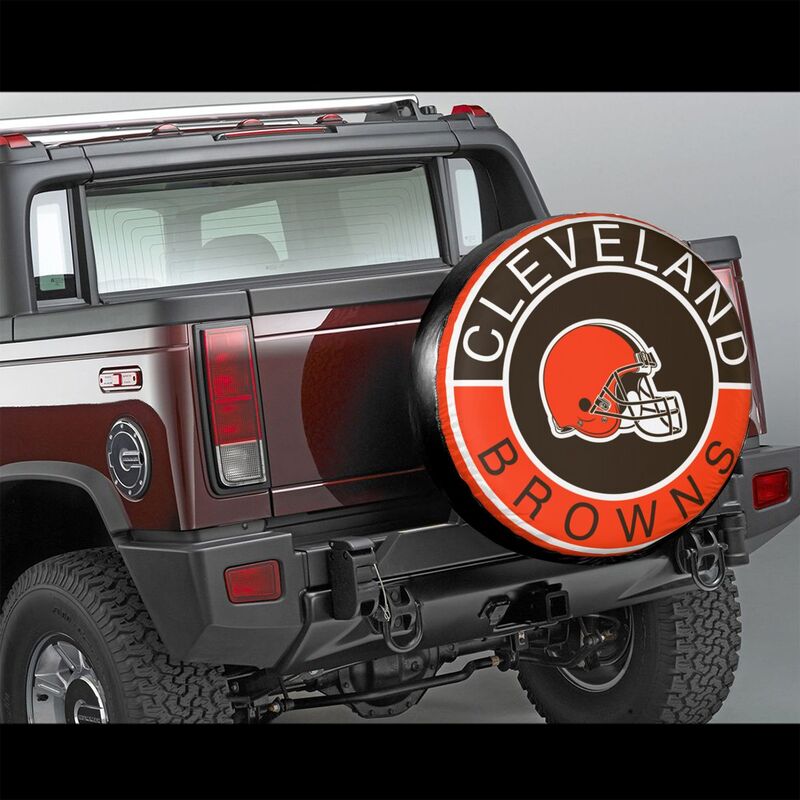 Cleveland Browns Printed tire protection cover car spare tire dust protection covers