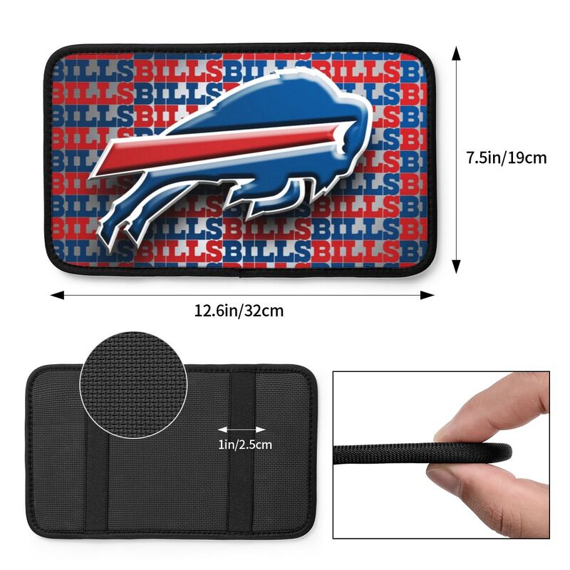 Car armrest box pad Buffalo Bills 1 Printed central armrest box cushion protective pad
