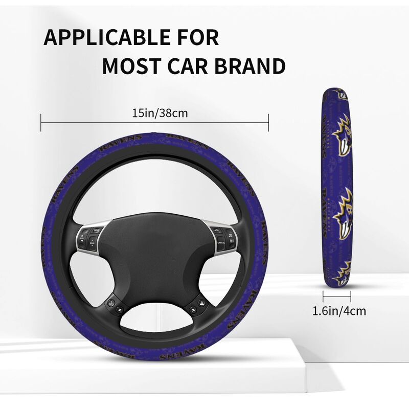 Baltimore Ravens Printed elastic steering wheel cover breathable protective cover