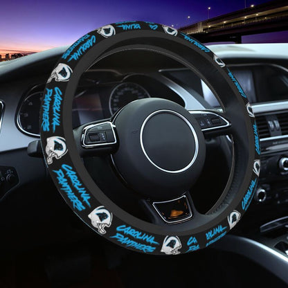 Carolina Panthers Printed car protective cover elastic steering wheel cover