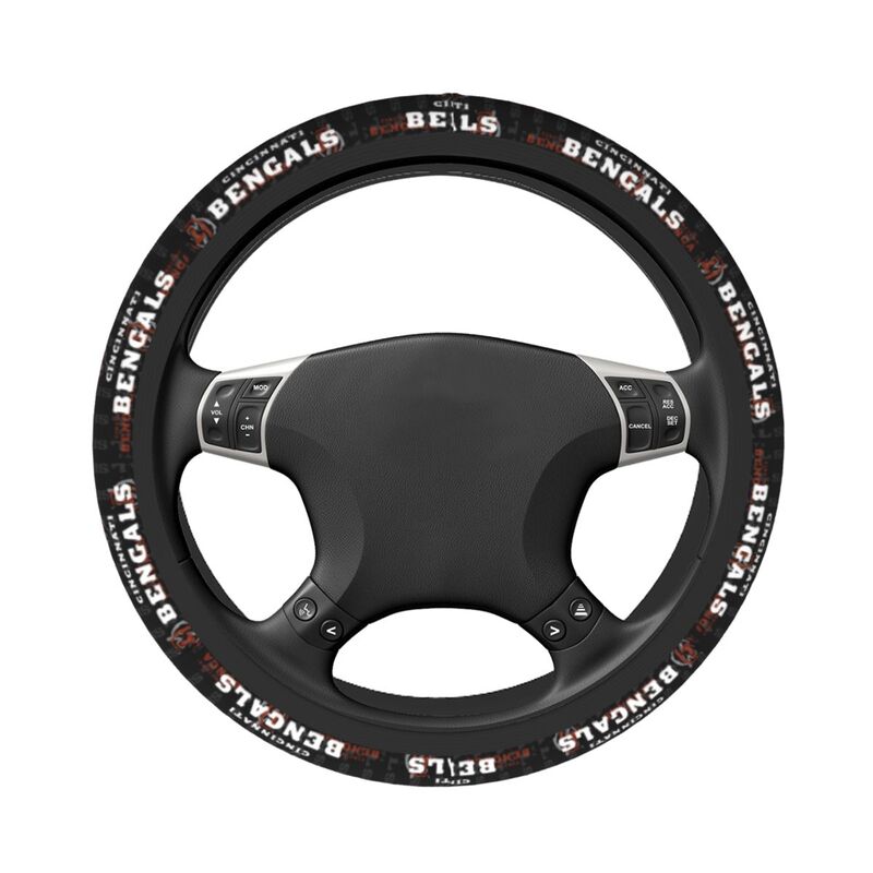 Cincinnati Bengals 3 Printed breathable elastic steering wheel anti slip cover