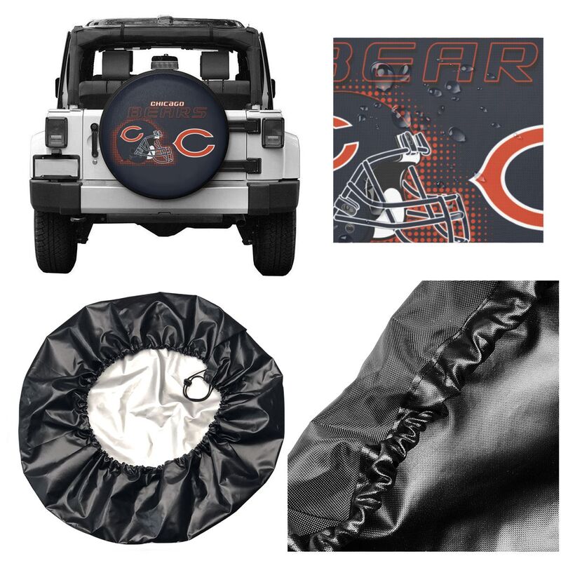 Chicago Bears Print car tire protection cover car spare tire dust protection covers