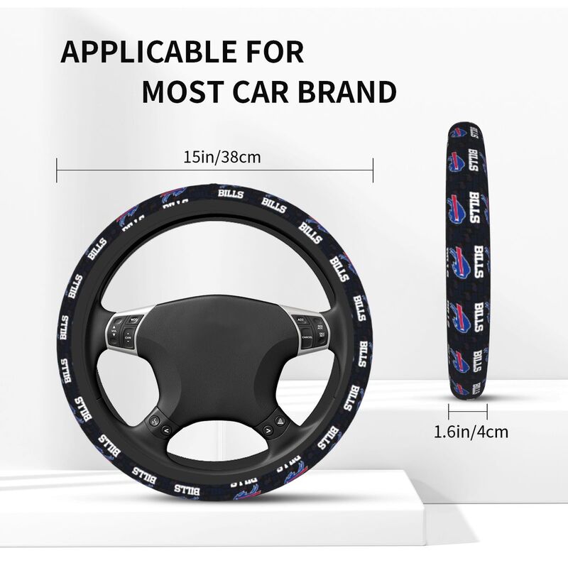 Buffalo Bills Printed elastic steering wheel cover breathable protective cover