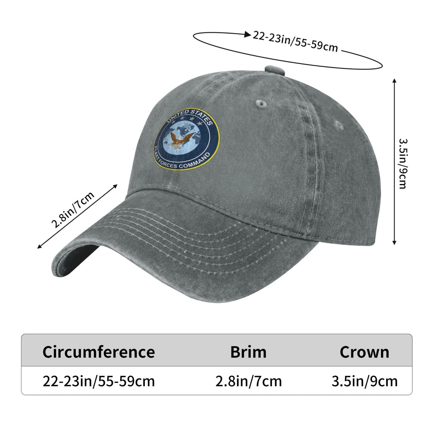 The United States Fleet Forces Command Printed unisex baseball cap adjustable cap veteran gift