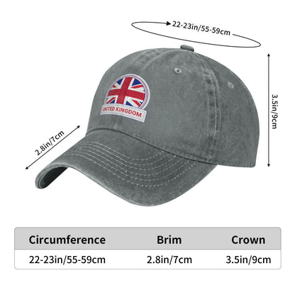 United Kingdom Country Badge Printed unisex baseball cap adjustable cap outdoor sun hats trucker hat