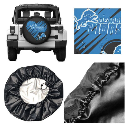 Detroit Lions Printed car spare tire dust protection cover tire protection cover