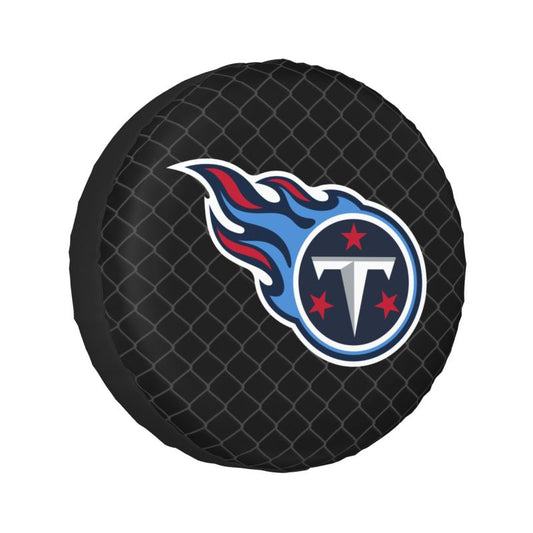 Tennessee Titans Grid background car tire waterproof dustproof protective cover