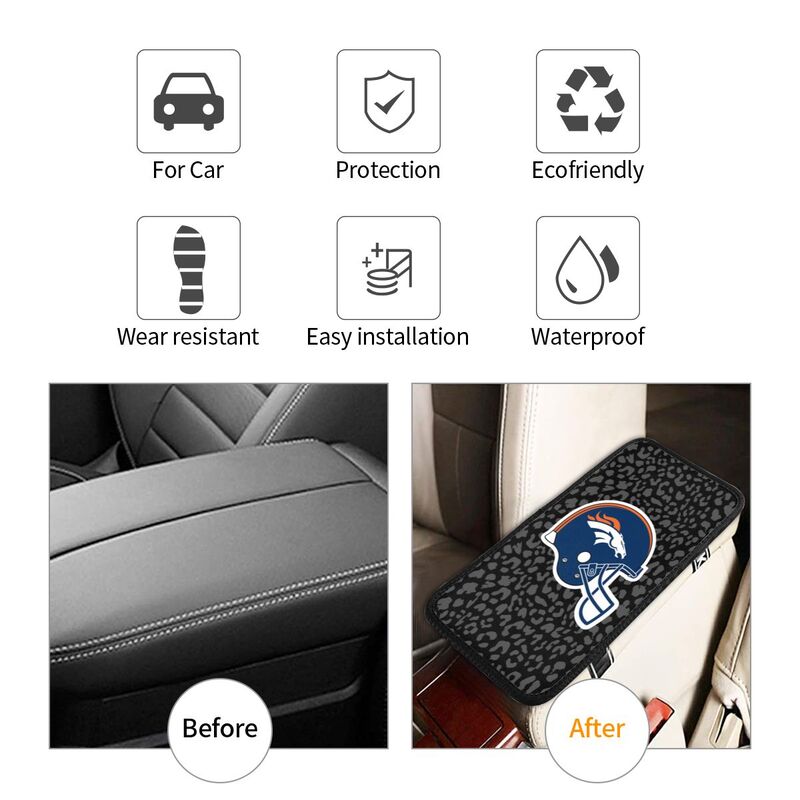 Denver Broncos print Car handrail box cushion Personalized car armrest cover