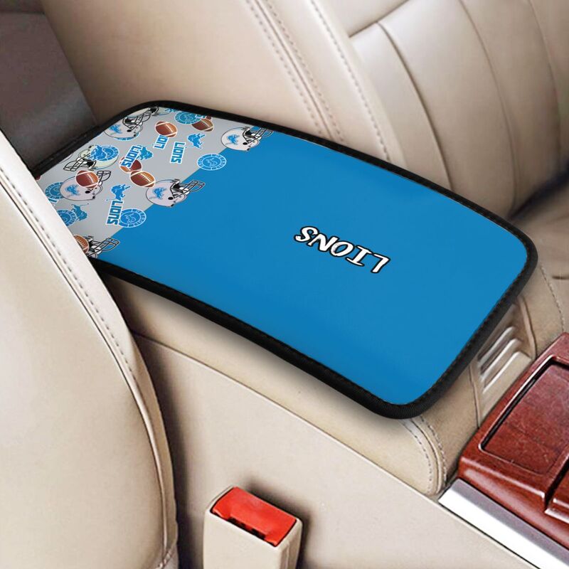 Detroit Lions print Car center console armrest pad car armrest protective cover