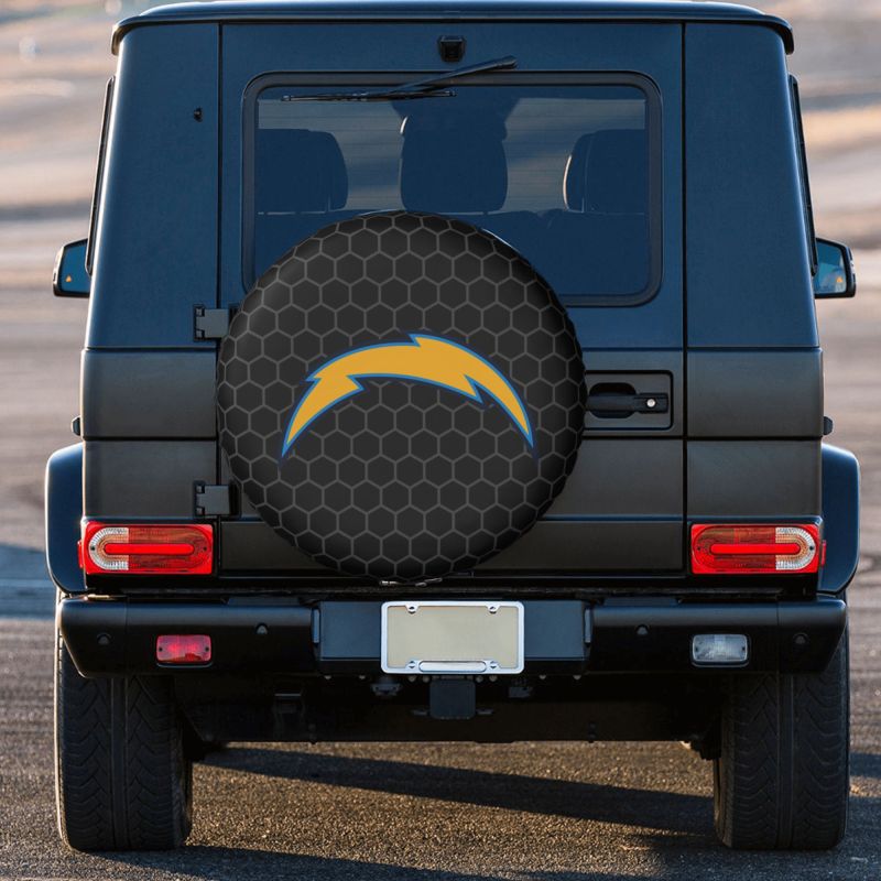 San Diego Chargers Grid printed car tire cover dustproof and waterproof tire cover
