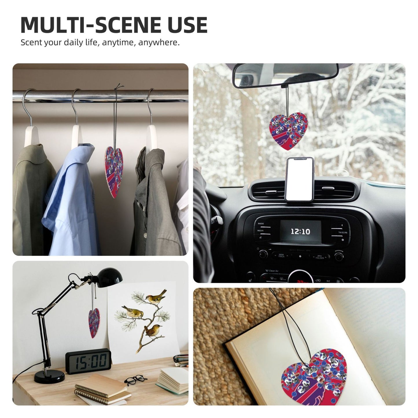 4-pcs Buffalo Bills Car Air Fresheners Cards Set car aromatherapy tablets