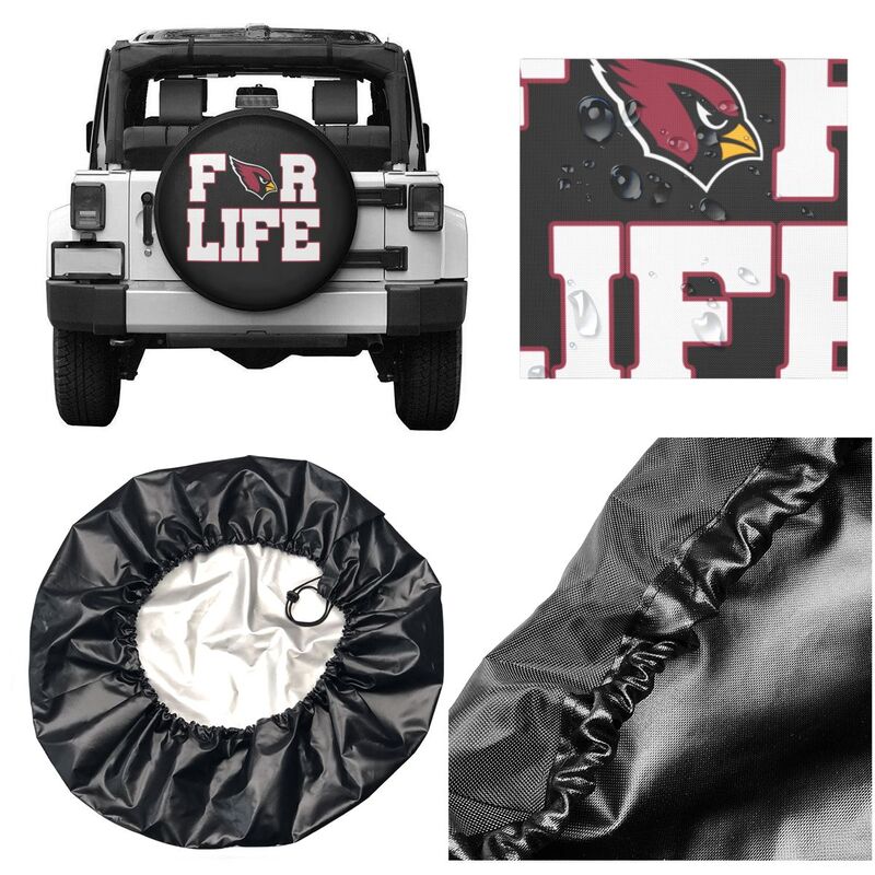 Arizona Cardinals Printing tire protection cover car spare tire dust protection cover