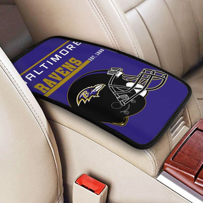 Baltimore Ravens Print car armrest box cushion armrest protective cover