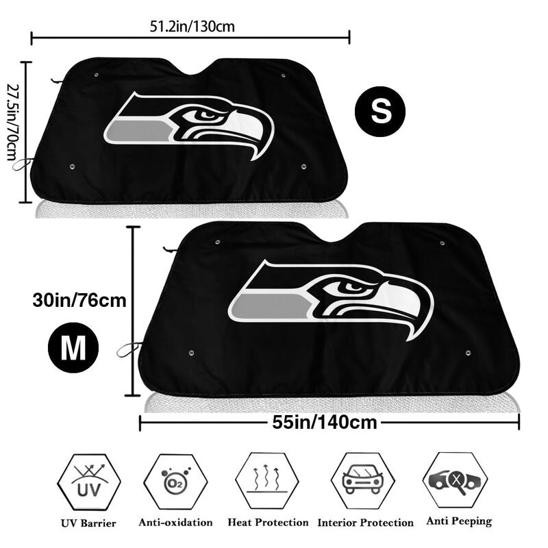 Seattle Seahawks Printed car multi size front windshield sunshade car windshield sunshade