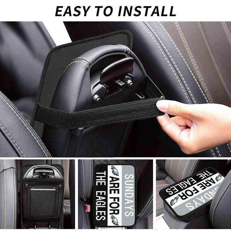 Philadelphia Eagles Personalized printed car armrest cover Car handrail box cushion