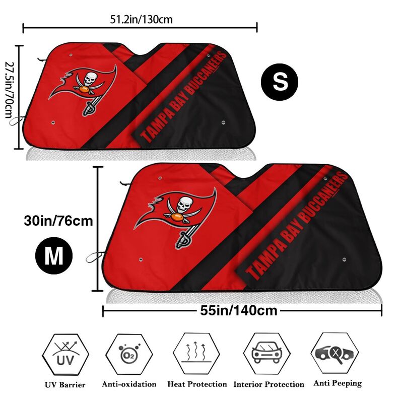 Tampa Bay Buccaneers Printed suitable for front Car windshield sunshades Car windshield sunshades