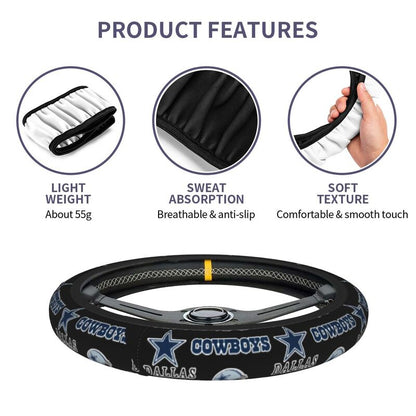 Dallas Cowboys 3 Printed car protective cover elastic steering wheel cover