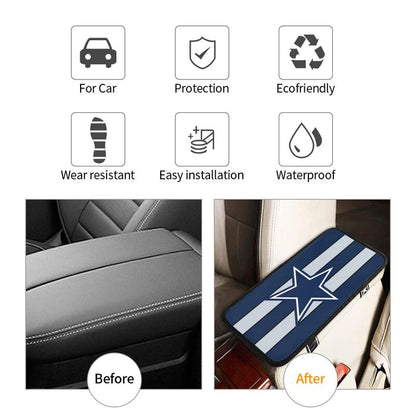 Car armrest box pad Dallas Cowboys 1 Printed center armrest box pad protective pad