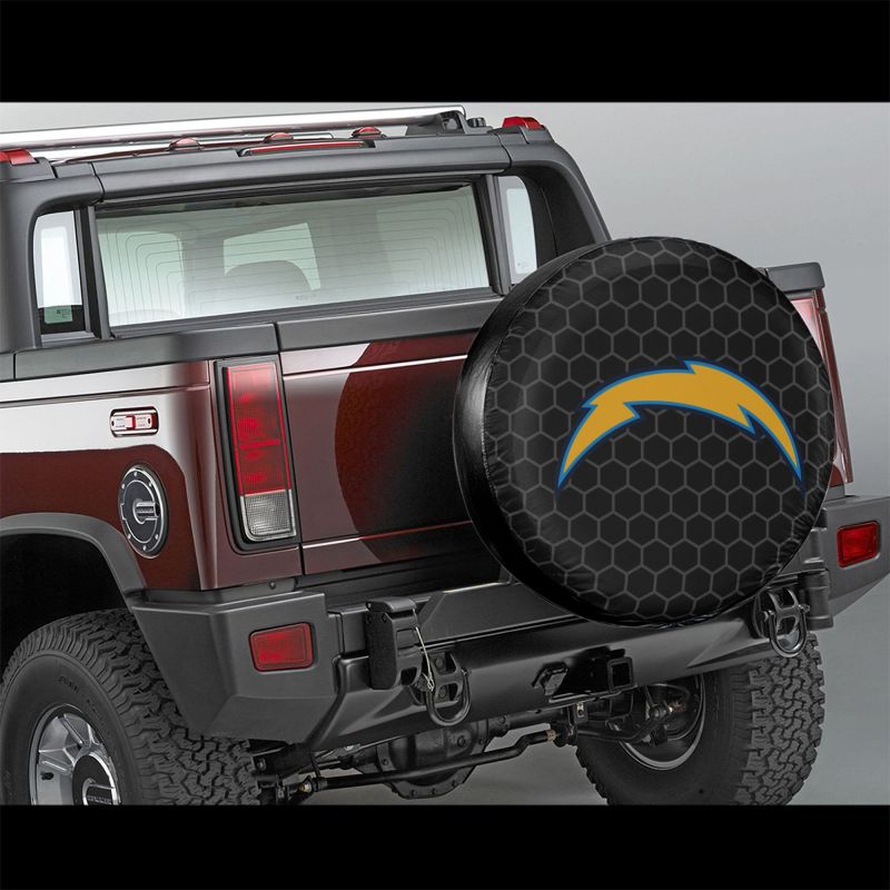 San Diego Chargers Grid printed car tire cover dustproof and waterproof tire cover